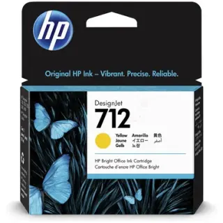 Produktfoto för HP Bläckpatron 3ED69A 712 Gul