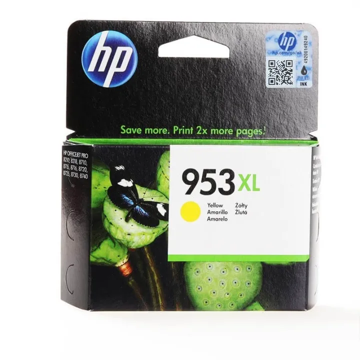 Alternativ bild 0 för HP Bläckpatron 953XL, F6U18AE, gul, singelförpackning, hög kapacitet