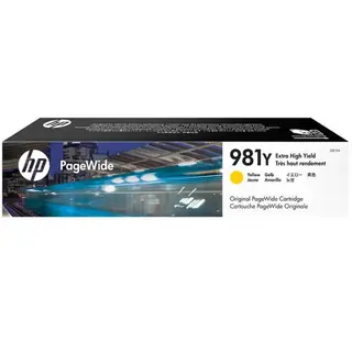 Produktfoto för HP Bläckpatron, 981Y med hög kapacitet, gul, singelförpackning, L0R15A