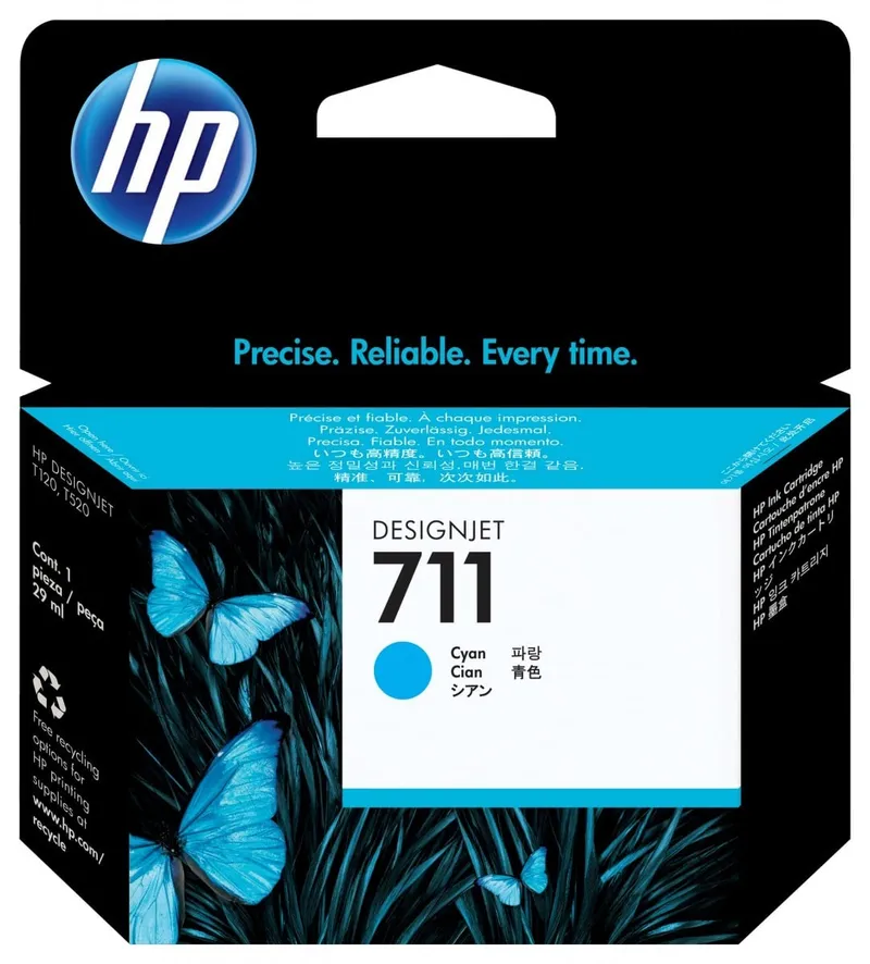 Alternativ bild 0 för HP Bläckpatron CZ130A 711 Cyan