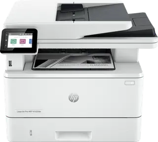 Produktfoto för HP LaserJet Pro MFP 4102fdn - Multifunktionsskrivare - svartvit - laser - Legal (216 x 356 mm) (original) - A4/Legal (media) - upp till 38 sidor/minut (kopiering) - upp till 40 sidor/minut (utskrift) - 350 ark - 33.6 Kbps - USB, USB 2.0, Gigabit LAN, USB-värd