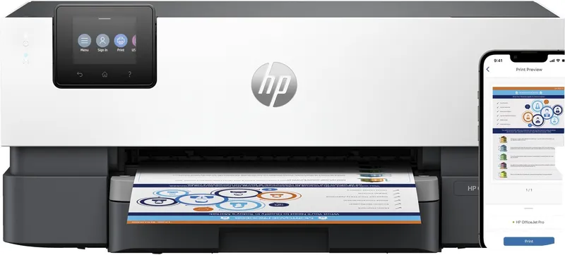 Alternativ bild 0 för HP Officejet Pro 9110b All in One Bläckskrivare Multifunktion med fax - Färg - Bläck