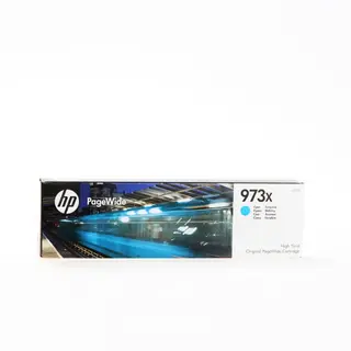 Produktfoto för HP PageWide 973X bläckpatron, cyan, singelförpackning, hög kapacitet