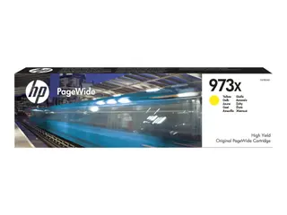 Produktfoto för HP PageWide 973X bläckpatron, gul, singelförpackning, hög kapacitet