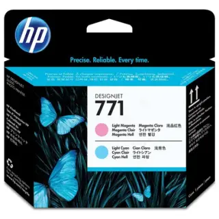 Produktfoto för HP Skrivhuvudbläckpatron 771, ljus magenta, ljus cyan, CE019A