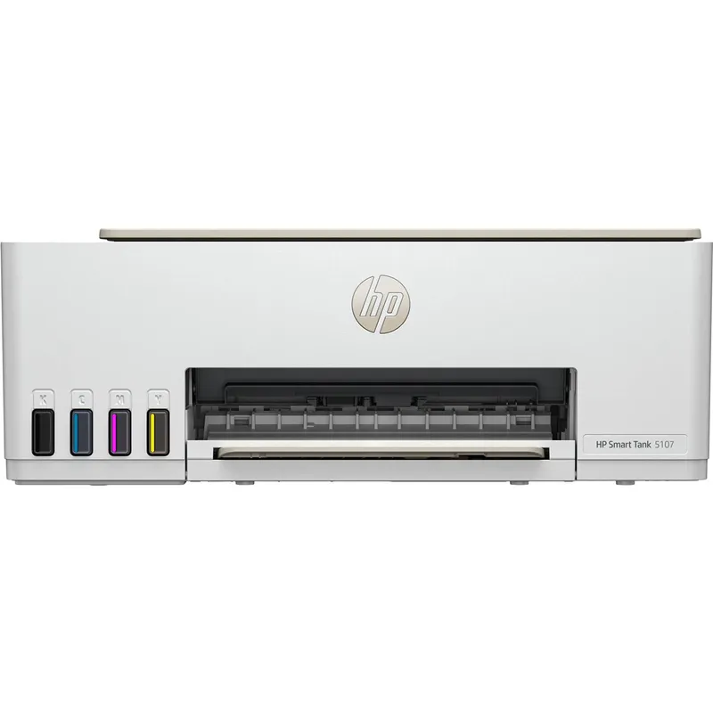 Bild 2 för HP Smart Tank 5107 All-in-One - Multifunktionsskrivare - färg - bläckstråle - påfyllbar - Legal (216 x 356 mm) (original) - A4/Legal (media) - upp till 10 sidor/minut (kopiering) - upp till 12 sidor/minut (utskrift) - 100 ark - USB 2.0, Wi-Fi(n), Bluetooth