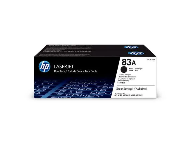 Alternativ bild 0 för HP Toner CF283AD 83A 1,5K Svart 2/FP