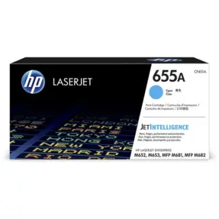 Produktfoto för HP Toner CF451A 655A 10,5K Cyan