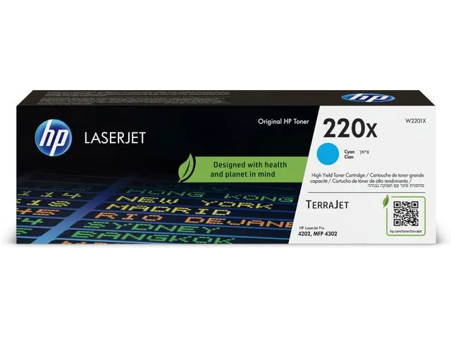 Alternativ bild 0 för HP Toner W2201X 220X cyan 5,5K