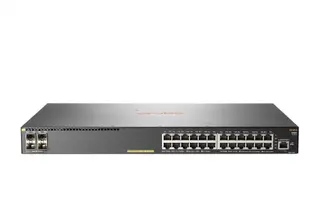 Produktfoto för HPE Aruba 2930F 24G PoE+ 4SFP - Switch - L3 - Administrerad - 24 x 10/100/1000 (PoE+) + 4 x gigabit SFP (upplänk) - rackmonterbar - PoE+ (370 W)