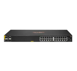Produktfoto för HPE Aruba 6000 24G Class4 PoE 4SFP 370W Switch - Switch - Administrerad - 24 x 10/100/1000 (PoE+) + 4 x Gigabit SFP - sida till sida luftflöde - rackmonterbar - PoE (370 W)