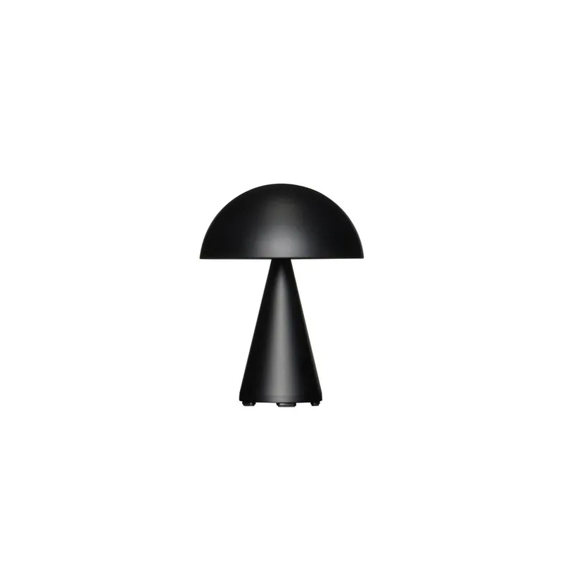 Alternativ bild 0 för Hübsch Mush portabel bordslampa Matt black, 20 cm