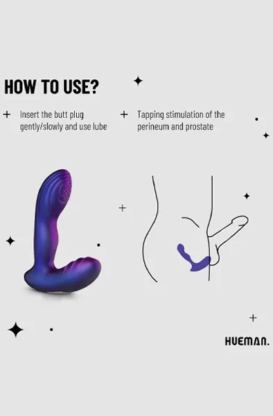 Bild 2 för Hueman Tapping Butt Plug Prostatavibrator