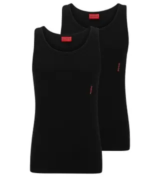 Produktfoto för HUGO 2P Twin Tank Top Svart bomull Large Herr