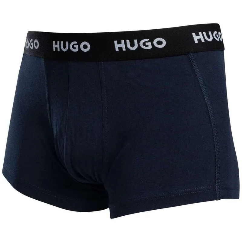 Bild 4 för HUGO Kalsonger 3P Triplet Trunk Marin bomull Medium Herr