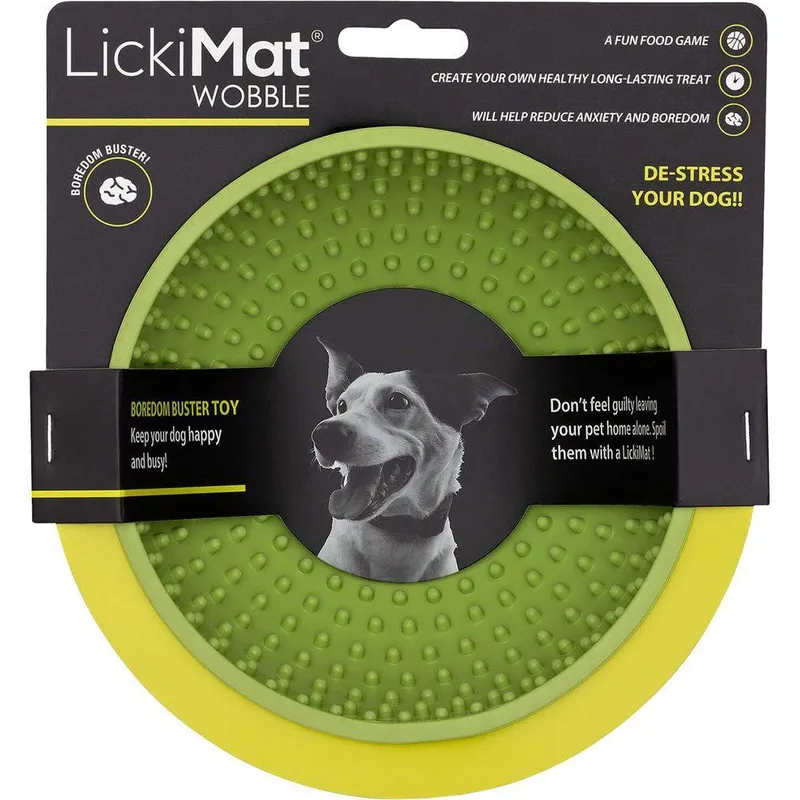Alternativ bild 0 för Hundskål Lickimat Wobble - Grön - 17x17x8 cm, Grön