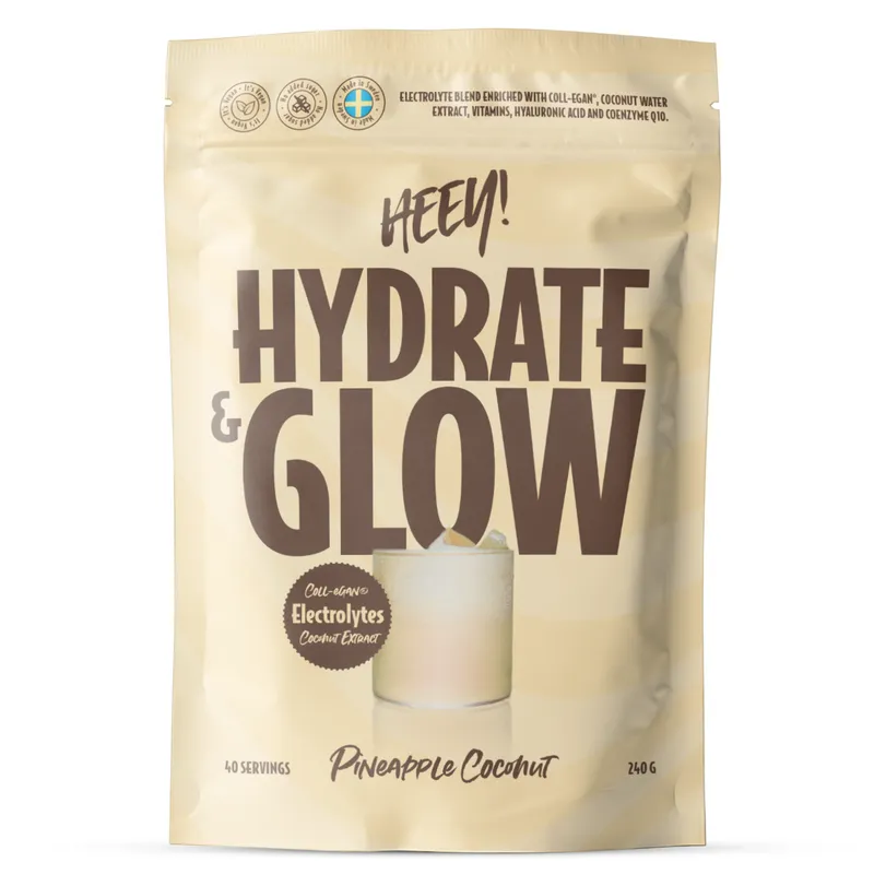 Bild 2 för Hydrate & Glow Elektrolyter + Coll-egan® 240 g - Ananas Kokos