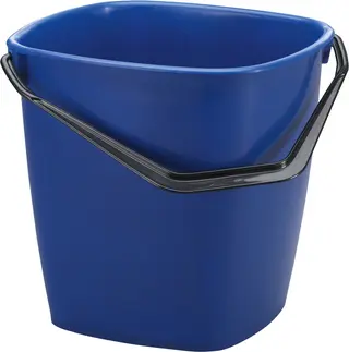 Produktfoto för Hygienteknik Hink fyrkantig blå 14l