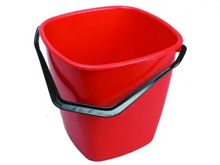 Produktfoto för Hygienteknik Hink fyrkantig röd 9,5l