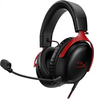 Produktfoto för HyperX Cloud 3 - Headset - fullstorlek - kabelansluten - USB, 3,5 mm kontakt - svart, röd