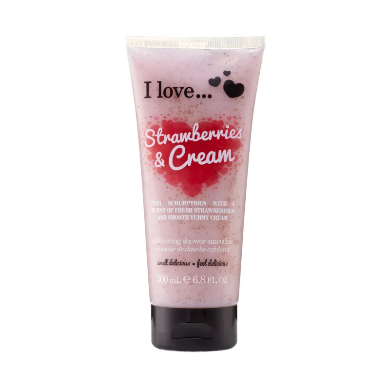 Bild 1 för I Love... Exfoliating Shower Smoothie I Love… Strawberries & Cream 200