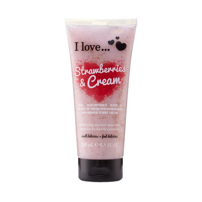 Bild 2 för I Love... Exfoliating Shower Smoothie I Love… Strawberries & Cream 200