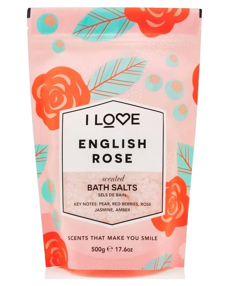 Alternativ bild 0 för I LOVE_Scented Bath Salts soothing and relaxing English Rose bath salt 500g