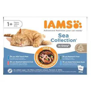 Produktfoto för Iams Cat Adult Delights in Gravy Multipack Sea Collection 12x85 g