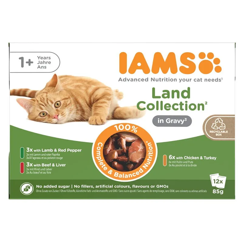 Bild 2 för Iams Delights in Gravy Multipack Land Collection 12x85 g