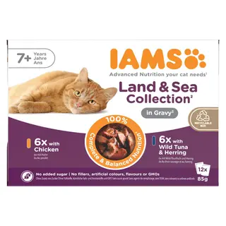 Produktfoto för Iams Delights in Gravy Senior Land & Sea Collection 12x85 g