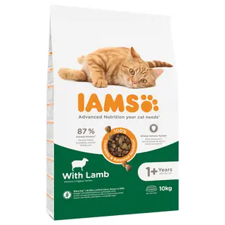 Produktfoto för Iams for Vitality Cat Adult Lamb (10 kg)