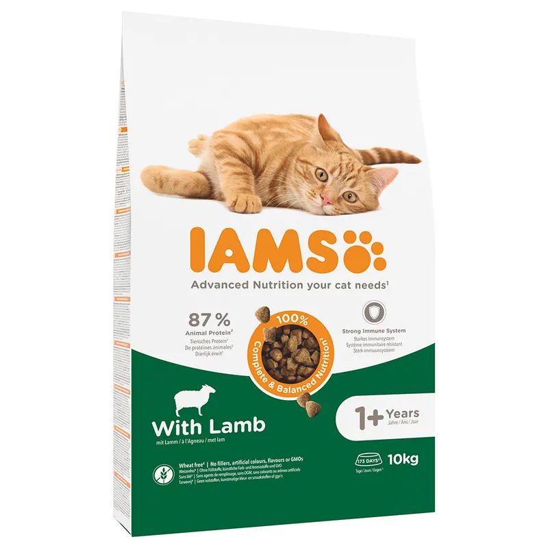 Alternativ bild 0 för Iams for Vitality Cat Adult Lamb (10 kg)