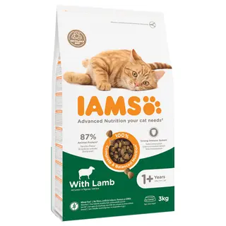 Produktfoto för Iams for Vitality Cat Adult Lamb (3 kg)