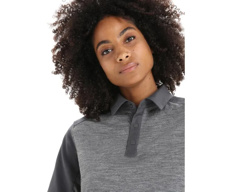 Bild 2 för Icebreaker Hike SS Top Women Gritstone Heather/Monsoon