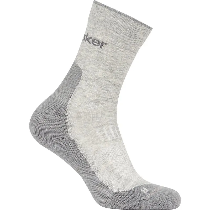 Bild 1 för Icebreaker Men Merino Hike+ Light Crew Blizzard Hthr/Alloy Blizzard Hthr/Alloy M