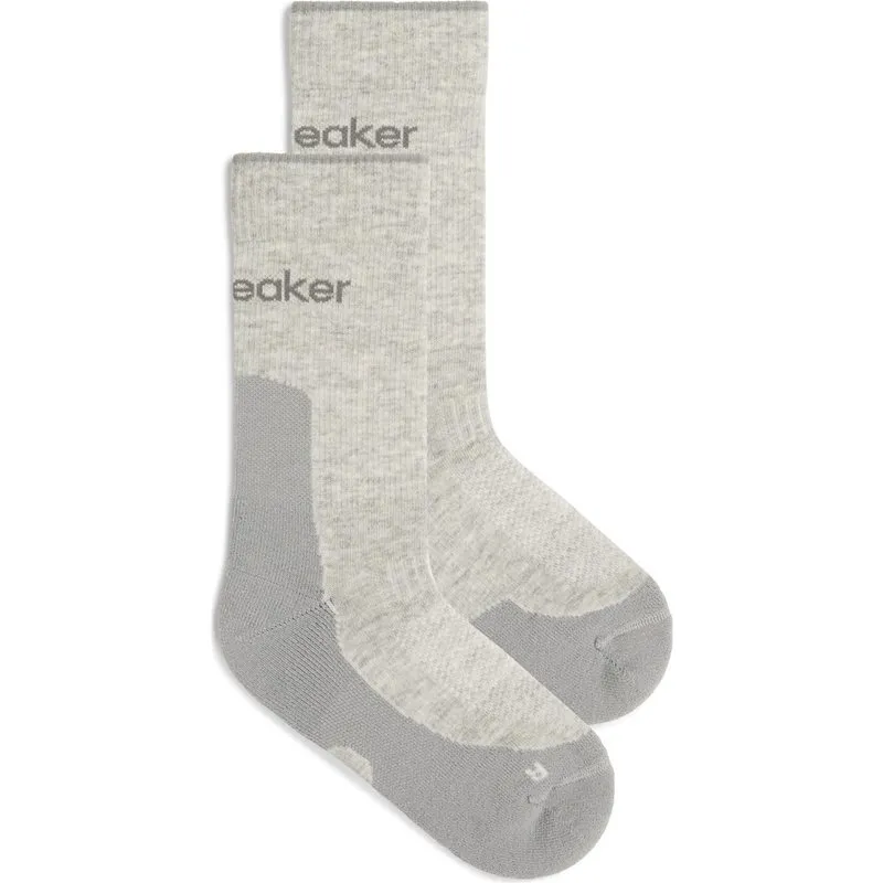 Bild 2 för Icebreaker Men Merino Hike+ Light Crew Blizzard Hthr/Alloy Blizzard Hthr/Alloy M