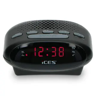 Produktfoto för ICES Klockradio Svart