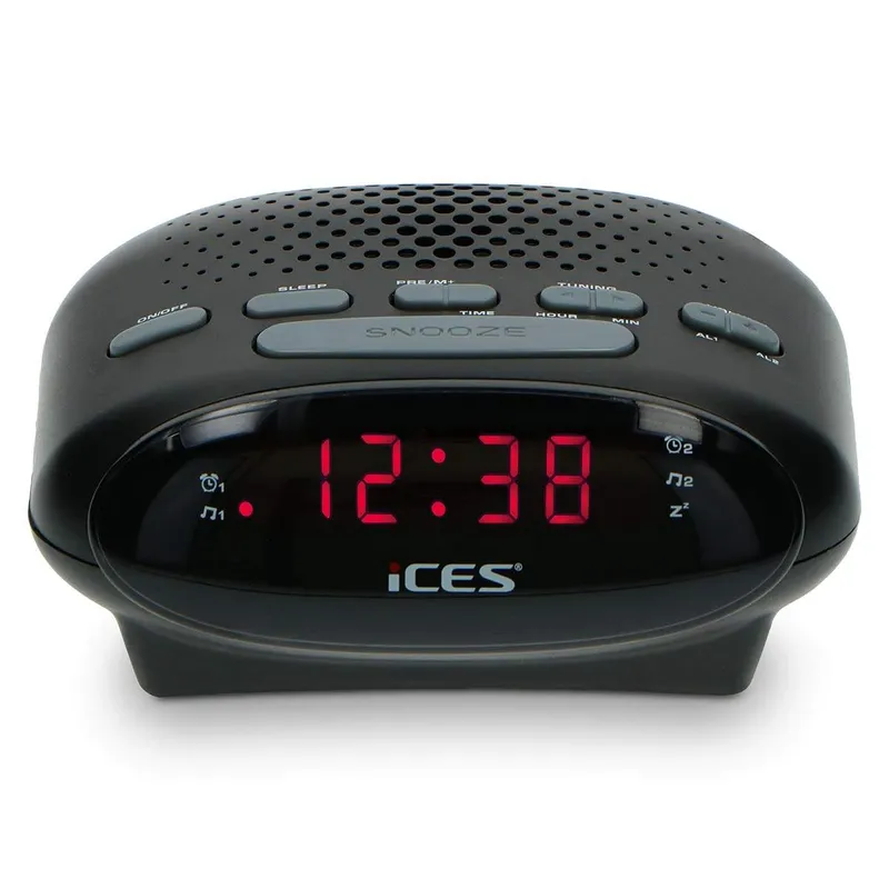 Bild 1 för ICES Klockradio Svart