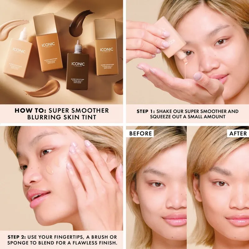 Bild 6 för ICONIC London Super Smoother Blurring Skin Tint Warm Deep