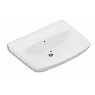 Produktfoto för Ifö Spira diskbänk rak 57cm 15020 - monteringsbultar/-fästen, utan kranhål med överloppsdjup 430