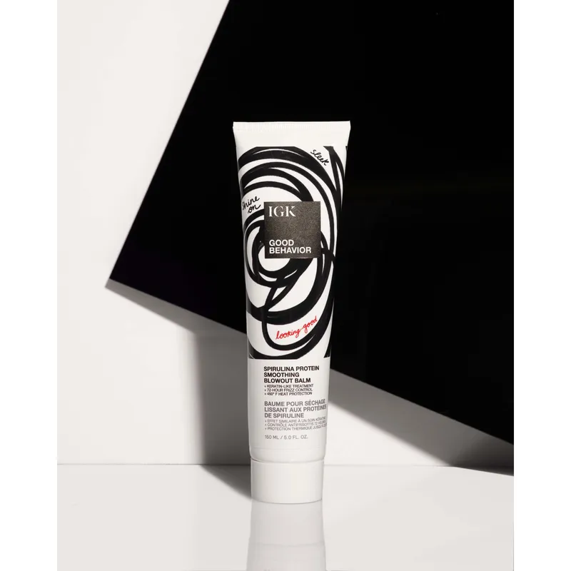 Bild 2 för IGK Good Behavior Spirulina Protien Smoothing Blowout Balm 150 ml