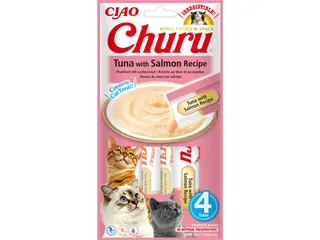 Produktfoto för INABA Churu Tuna med lax - Kattgodis - 4x14g