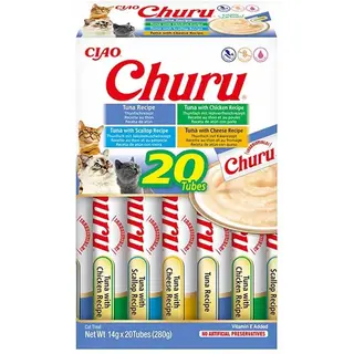 Produktfoto för INABA CHURU Varietes Tunczyk -przysmak dla kota 20x14 g