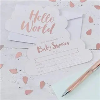 Produktfoto för Inbjudningskort hello world 10-pack