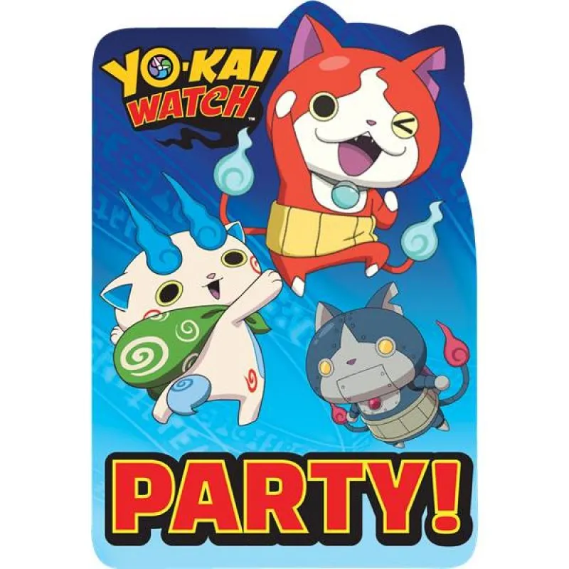 Alternativ bild 0 för Inbjudningskort Yo-Kai Watch 8-pack