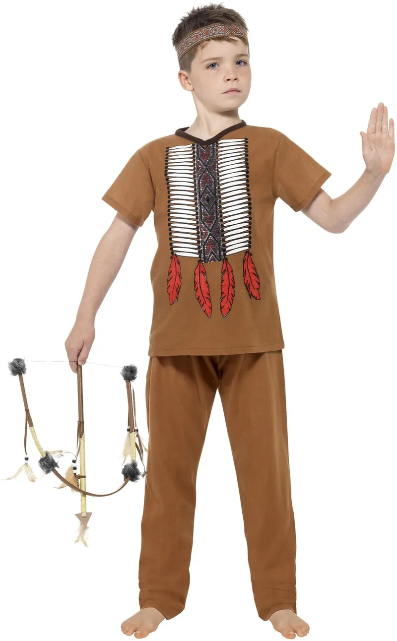 Alternativ bild 0 för Indianpojke Maskeraddräkt Barn L