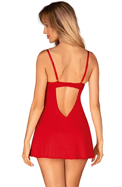 Bild 2 för Ingridia Chemise & Thong Red