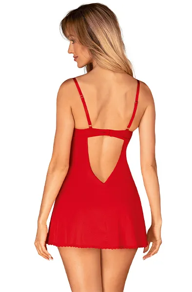 Bild 2 för Ingridia Chemise & Thong Red