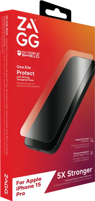 Produktfoto för InvisibleShield Glass Elite Apple iPhone 15 Pro