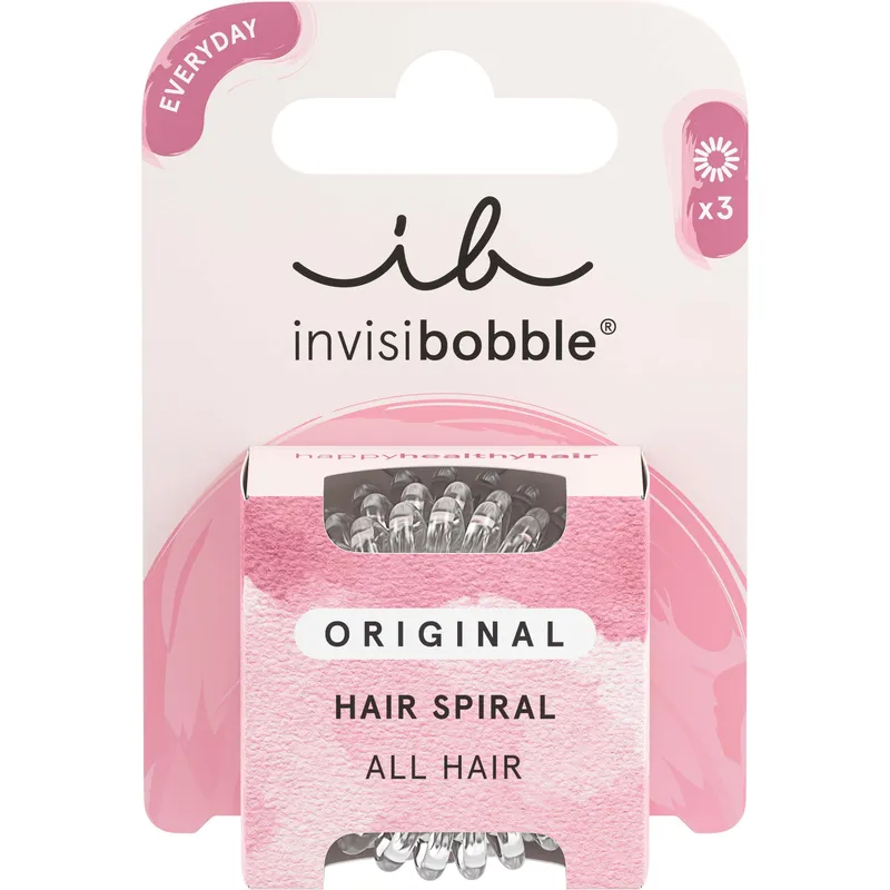 Bild 1 för invisibobble Original Crystal Clear, Hårband, Transparent, Monokromatiskt, 3 styck